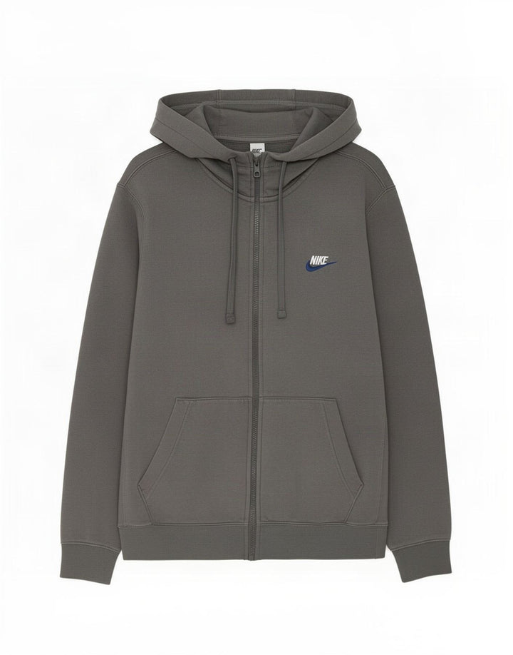 Nike Mens Zip Hoodie Sweater Small Grey Cotton