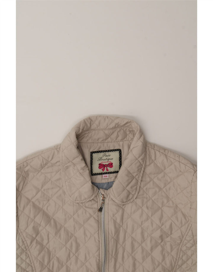 PACO Womens Quilted Jacket UK 22 3XL Beige Polyester Vintage Paco and Second-Hand Paco from Messina Hembry 