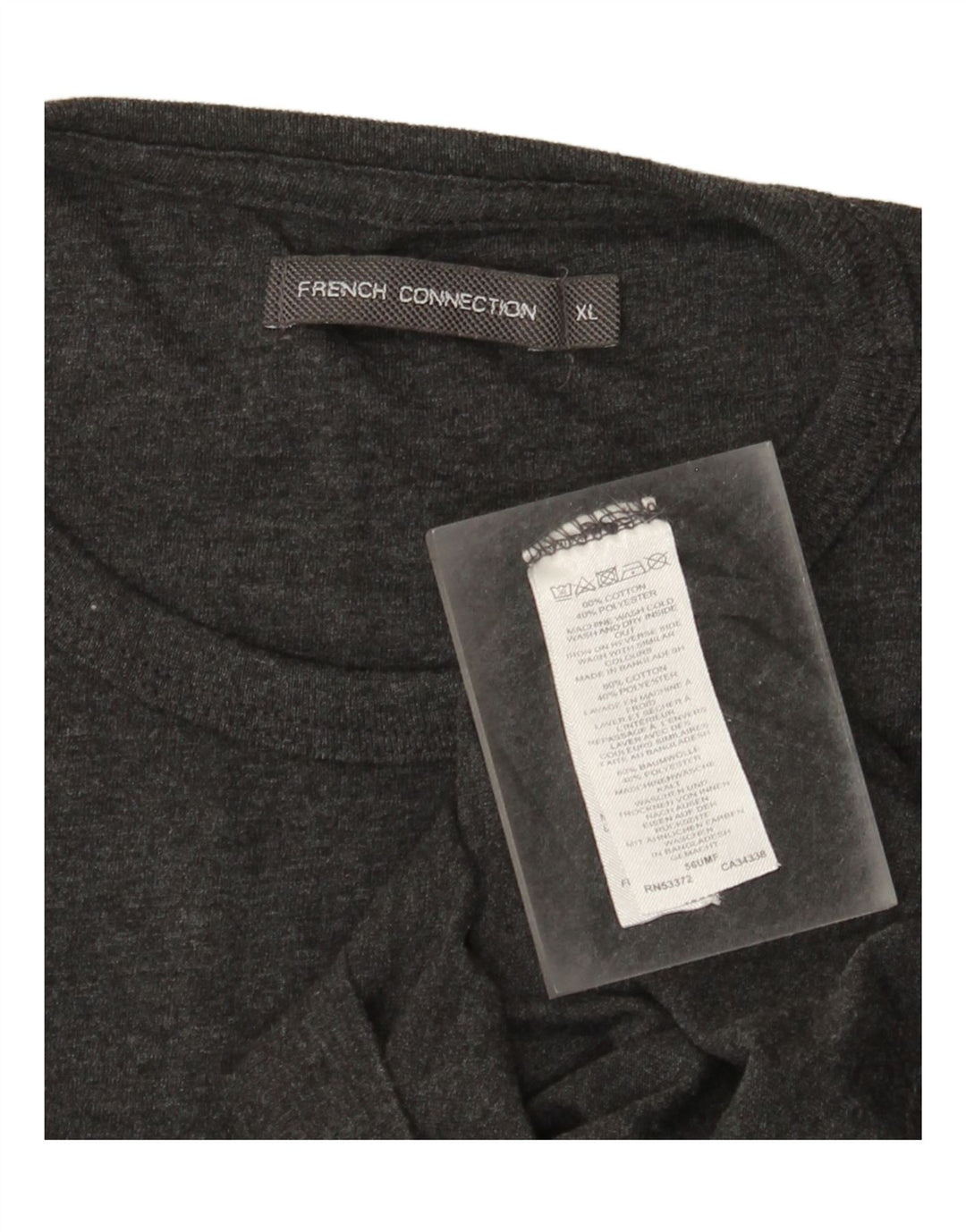 French Connection Mens T-Shirt Top XL Grey Cotton