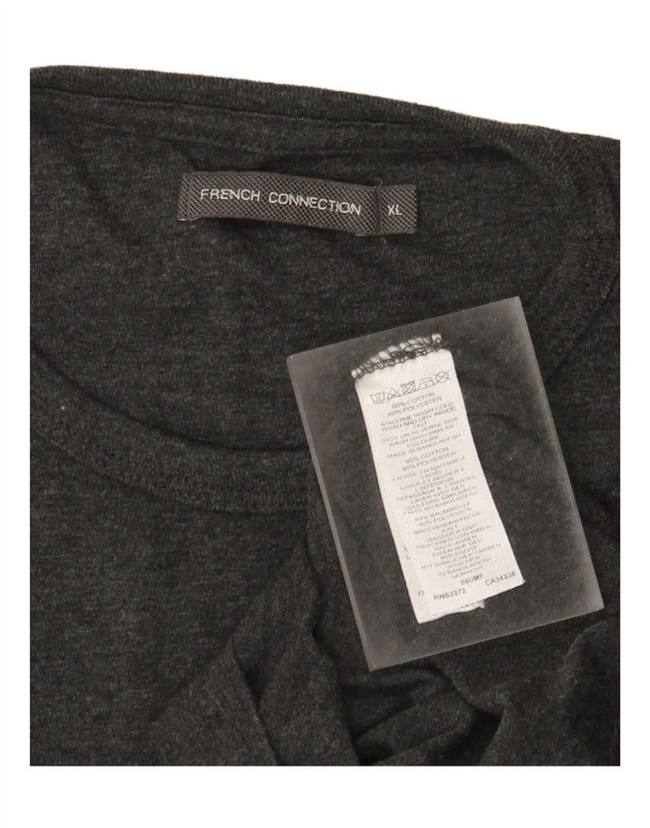 French Connection Mens T-Shirt Top XL Grey Cotton