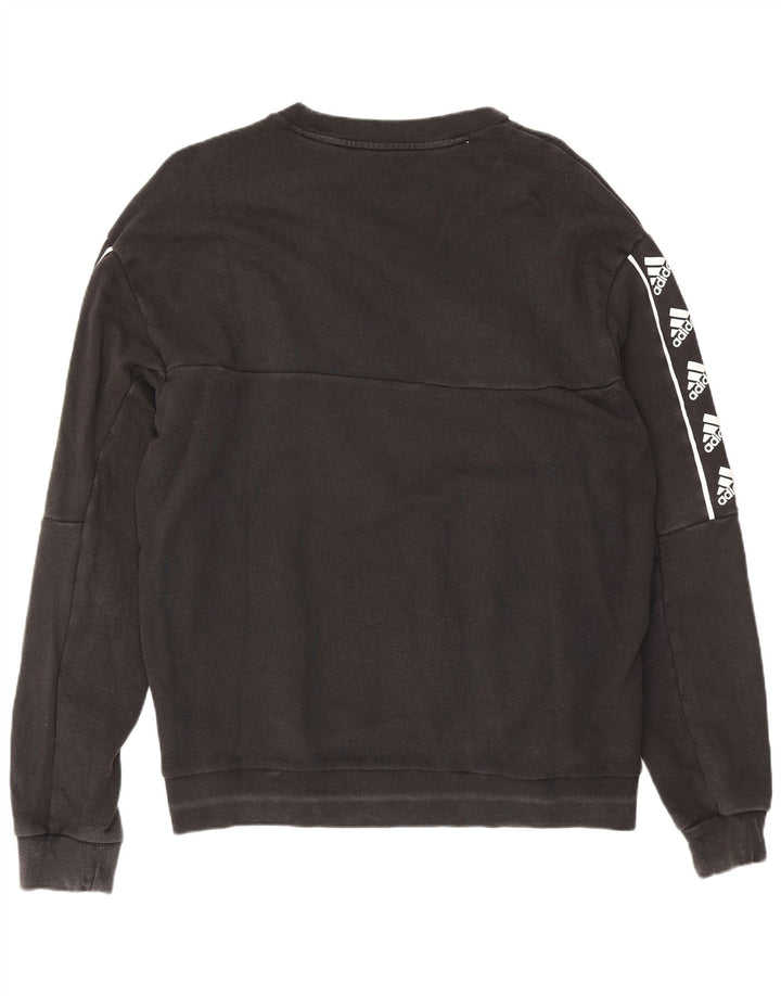 Adidas Mens Graphic Sweatshirt Jumper Medium Black Cotton