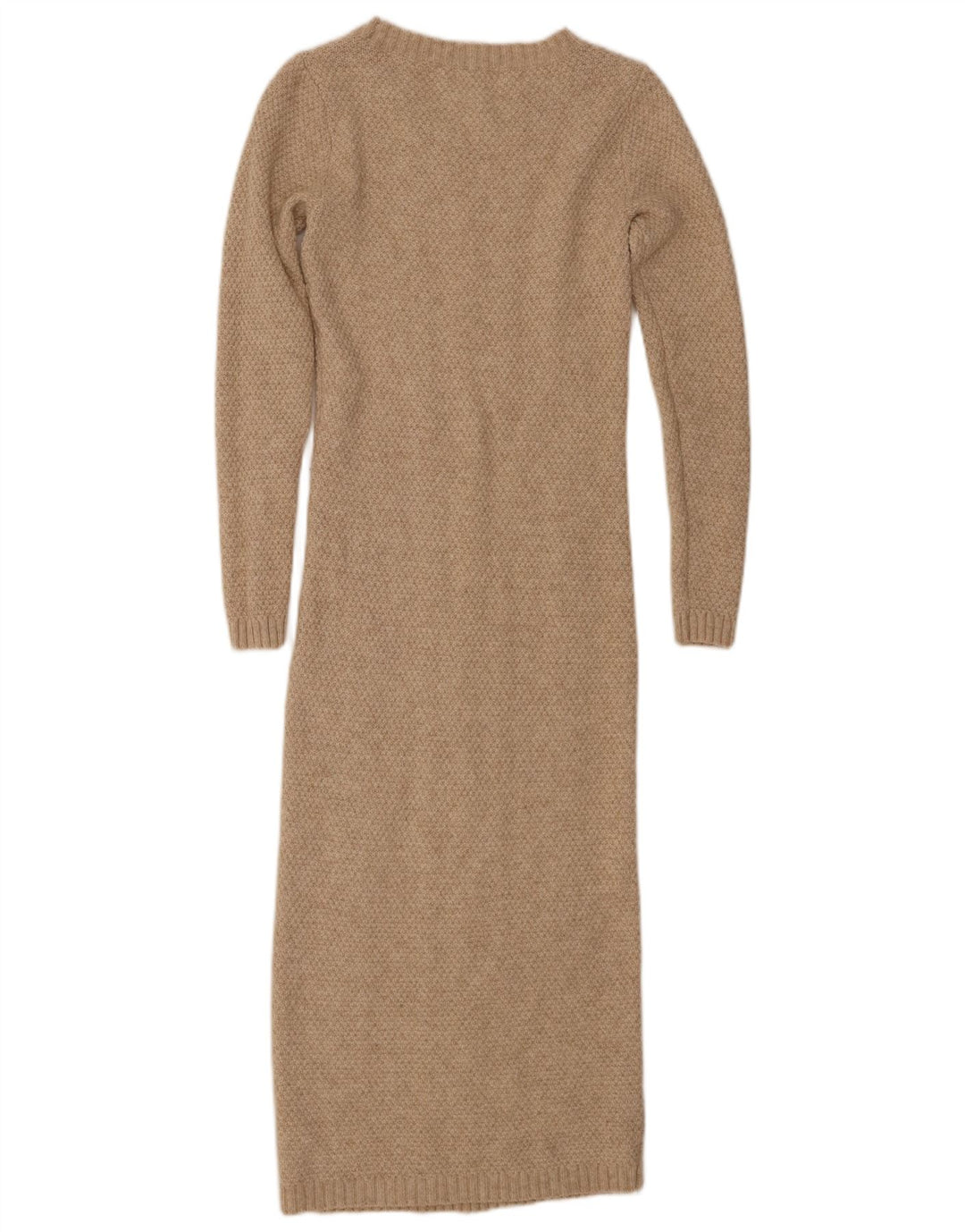 MONSOON Womens Jumper Dress UK 8 Small Beige Nylon
