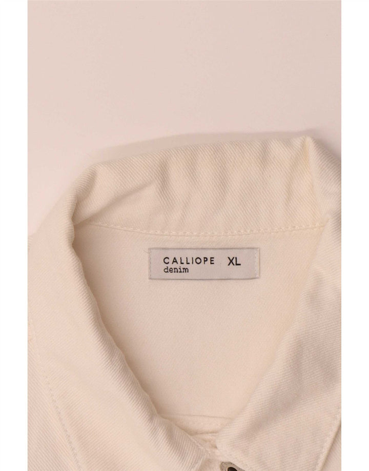Calliope Damen Jeansjacke UK 18 XL Weiß