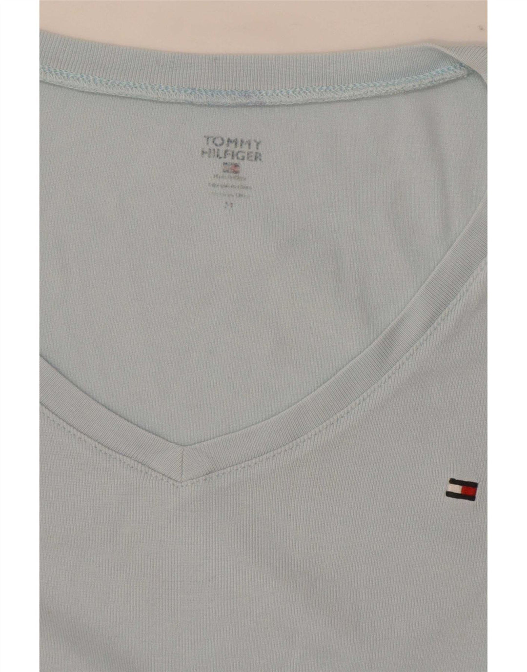 Tommy Hilfiger Dame T-Shirt Top UK 12 Medium Blue
