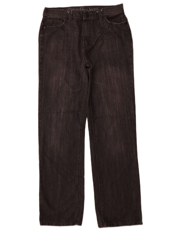 CALVIN KLEIN Blugi Rebel drepte fete 15-16 ani W30 L29 negru clasic