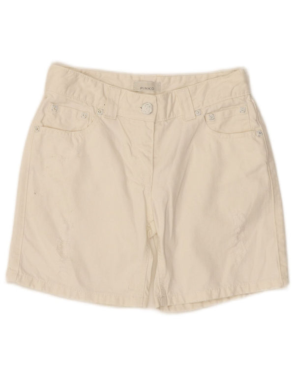 Pinko Pantalones Cortos Vaqueros para Niñas 11-12 Años Grande W26 Algodón Blanco