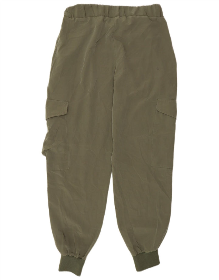 Zara Womens Joggers Cargo Trousers Small W28 L27 Khaki Polyester