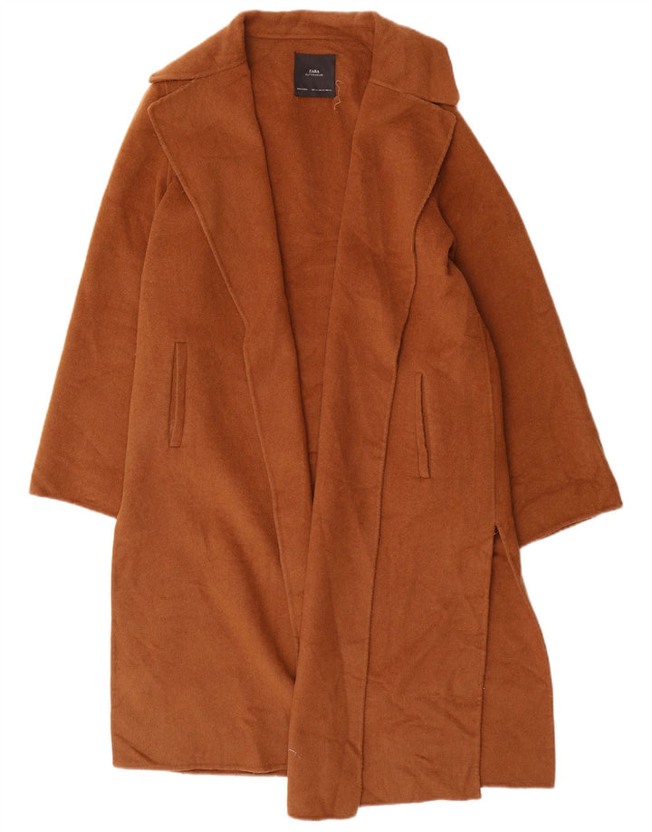 Soprabito aperto oversize da donna Zara UK 6 XS lana marrone