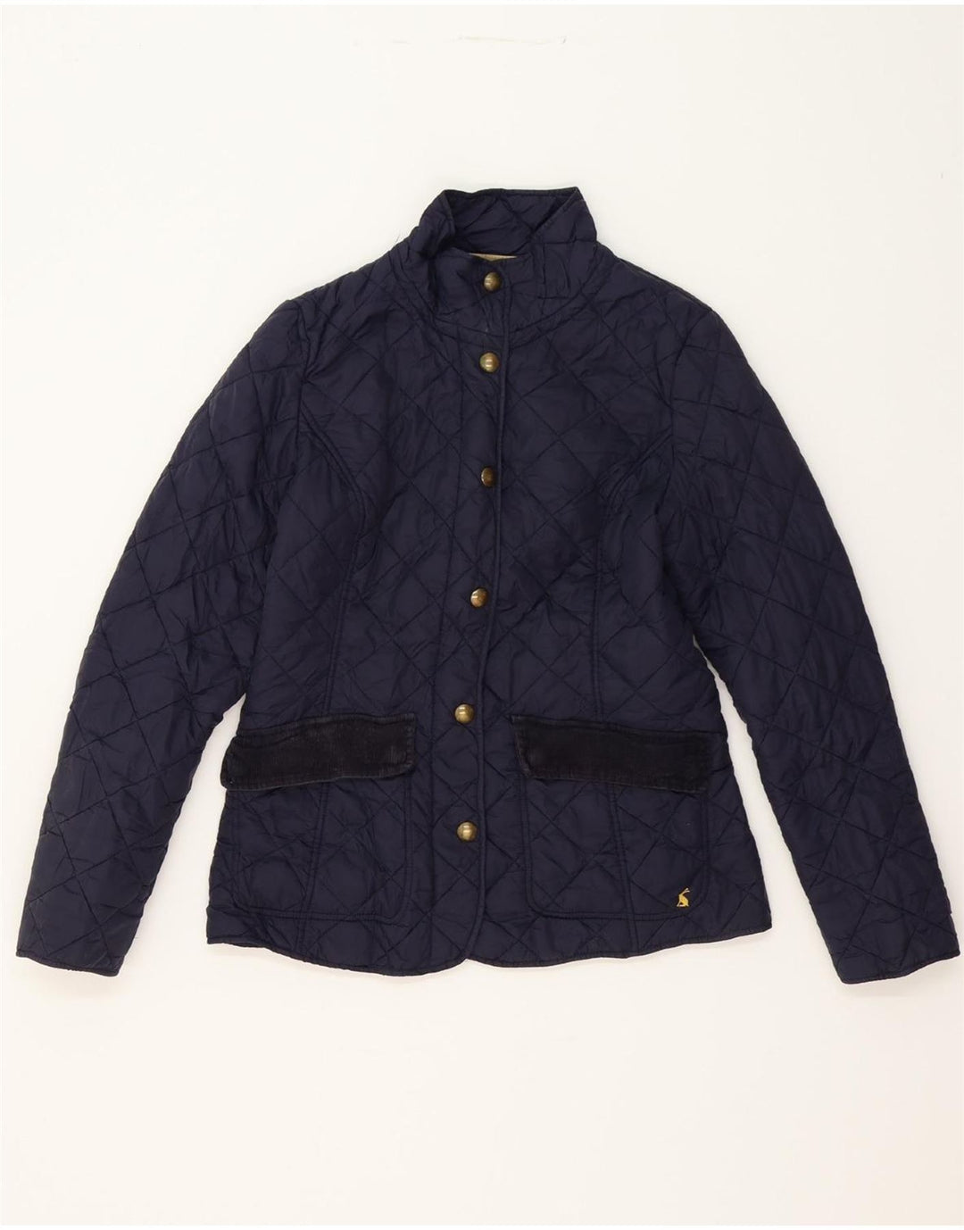 JOULES Womens Quilted Jacket UK 10 Small Navy Blue Vintage Joules and Second-Hand Joules from Messina Hembry 
