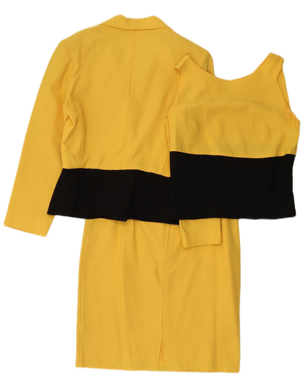 Vintage Womens 3 Piece Skirt Set UK 12 Medium W30 Yellow Colourblock