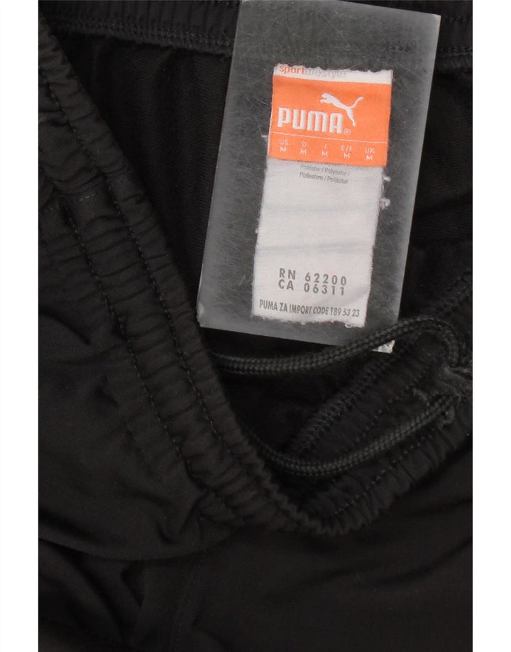 Puma Mens Tracksuit Trousers Joggers Medium  Black Colourblock Polyester