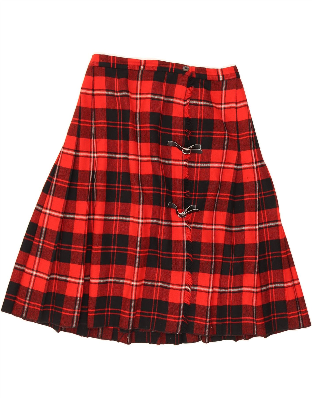 VINTAGE Womens Wrap Skirt W24 XS Red Plaid Vintage Vintage and Second-Hand Vintage from Messina Hembry 