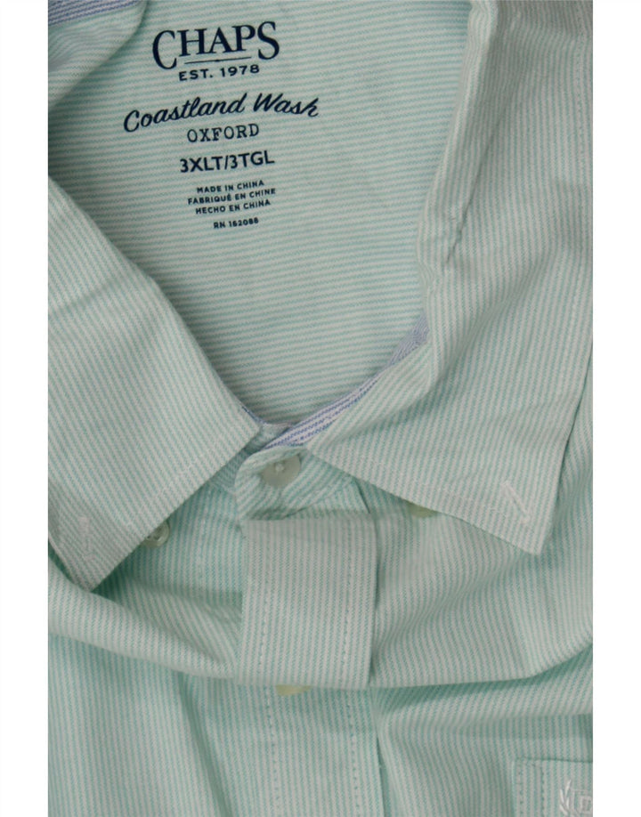 CHAPS Mens Shirt 3XL Blue Pinstripe Cotton Classic Vintage Chaps and Second-Hand Chaps from Messina Hembry 