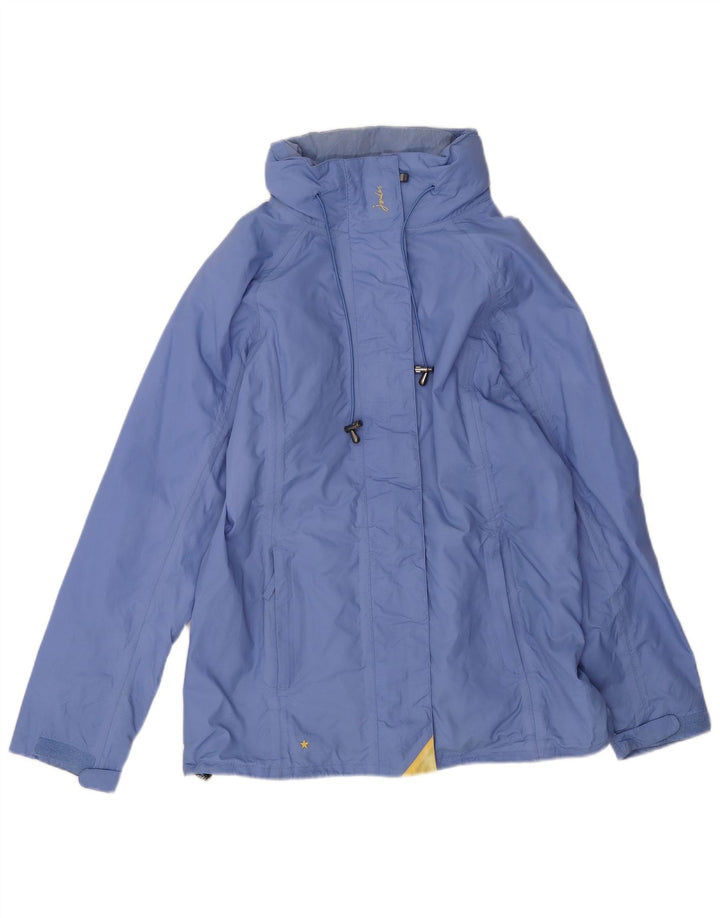 Joules Giacca antipioggia oversize con cappuccio da donna UK 10 Small Blu Poliestere