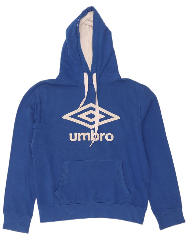 Maglione con cappuccio oversize grafico da donna Umbro UK 10 piccolo cotone blu