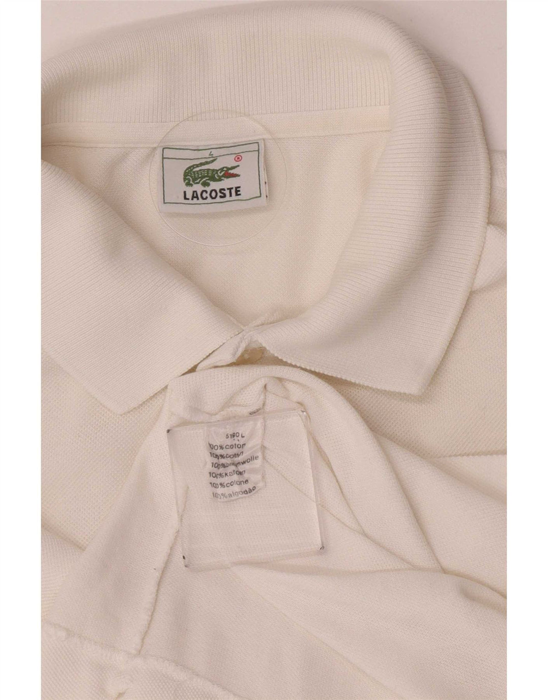 Lacoste Polo Homme Taille 4 Coton Blanc Moyen
