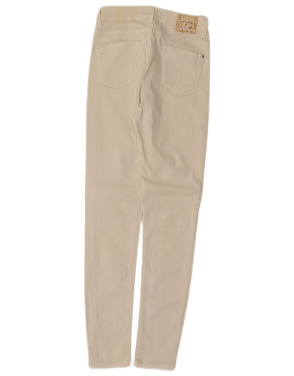 Zara Dame Skinny Jeans EU 34 2XS W24 L28 Hvid Bomuld