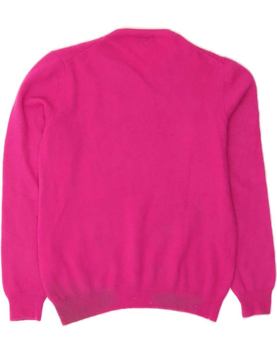BENETTON Womens Crew Neck Jumper Sweater UK 12 Medium Pink Wool Vintage Benetton and Second-Hand Benetton from Messina Hembry 