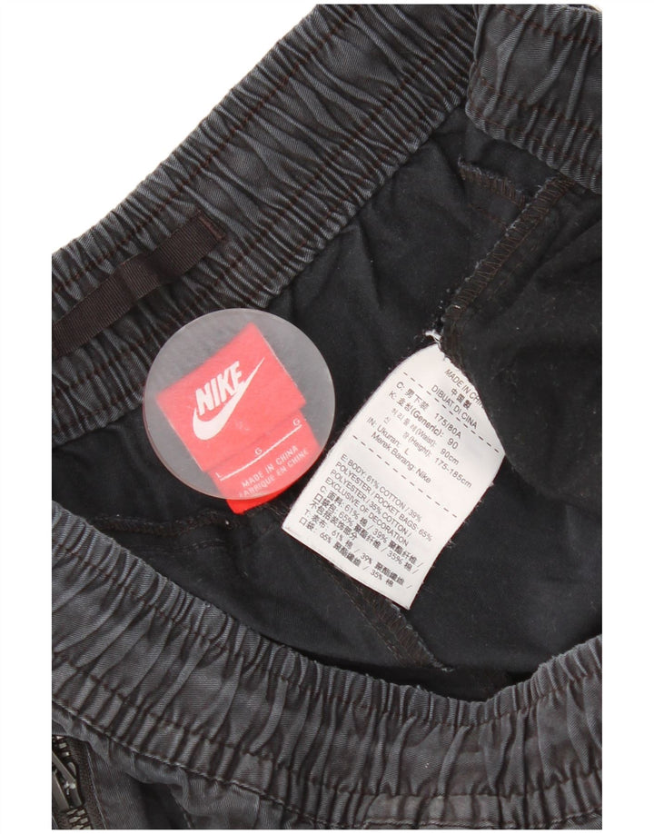 Nike Mens Tracksuit Trousers Joggers Large  Black Cotton