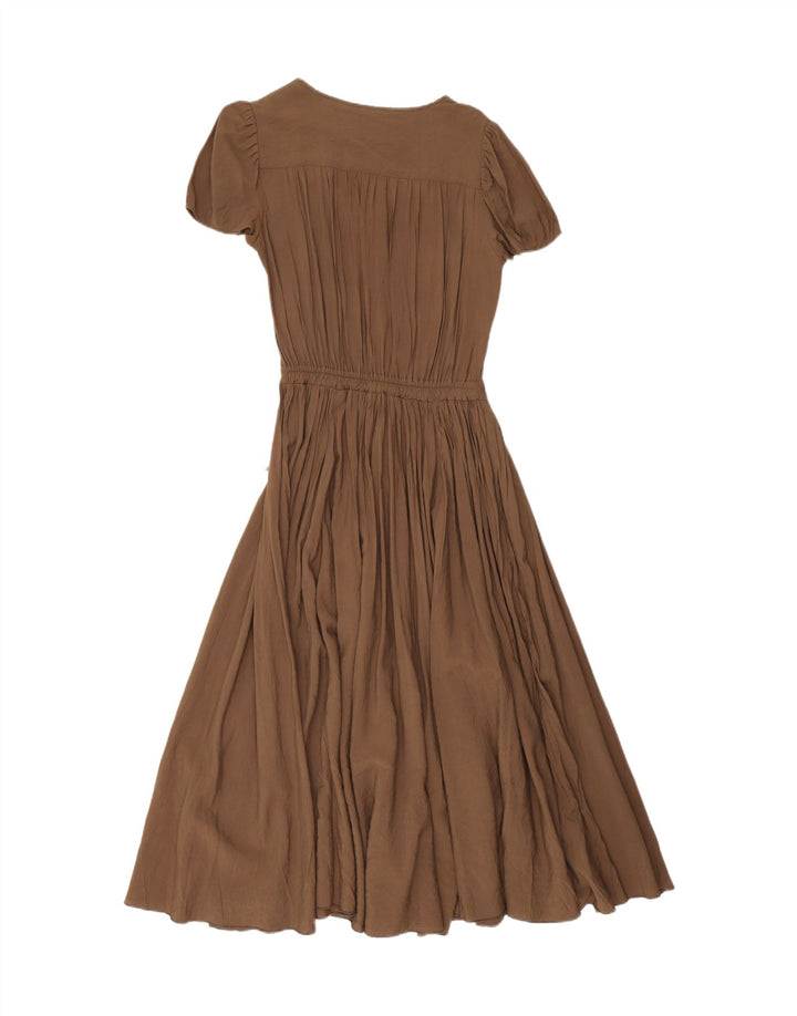 Abito lungo da donna La Madeleine UK 14 grande marrone