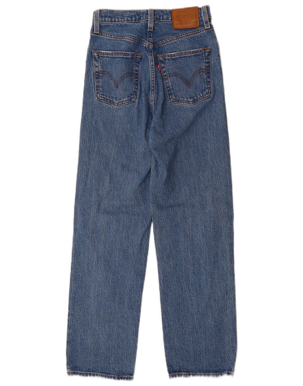 Levi's Damen Ribcage High Waist Straight Jeans W24 L29 Blaue Baumwolle