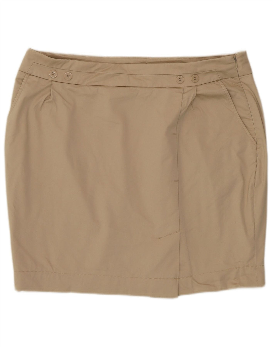 Zendra Womens Mini Skirt EU 46 XL W34 Beige Cotton