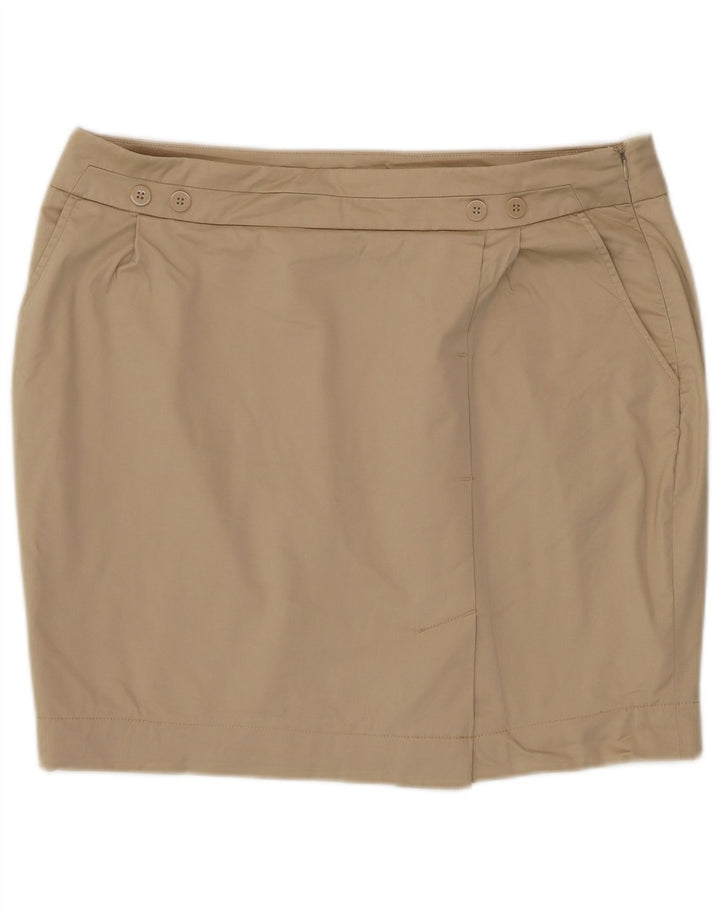 Zendra Womens Mini Skirt EU 46 XL W34 Beige Cotton