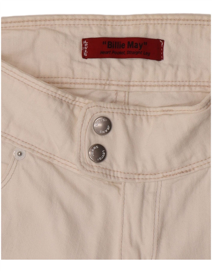 Levi's Womens Billie May Straight Jeans W28 L33 White