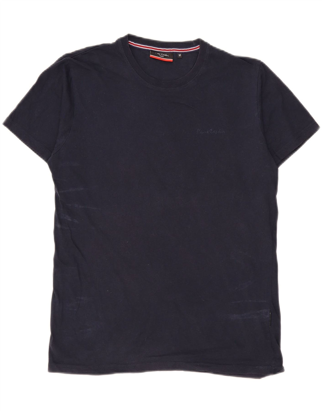 Pierre Cardin Mens T-Shirt Top Medium Navy Blue Cotton