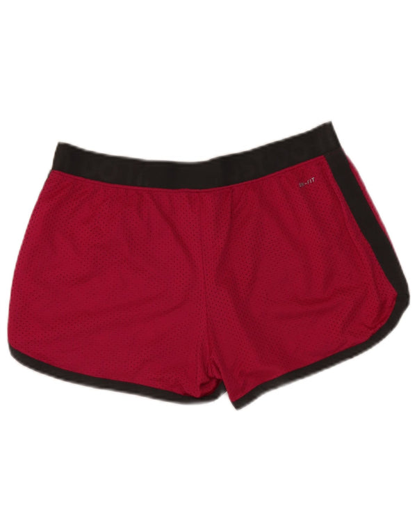 Shorts esportivos gráficos femininos Nike Dri Fit UK 14 médio rosa colorblock