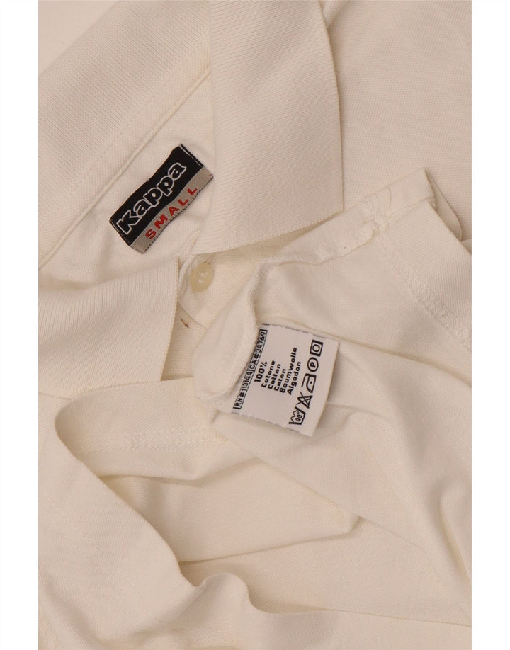 Kappa Mens Polo Shirt Small White Cotton