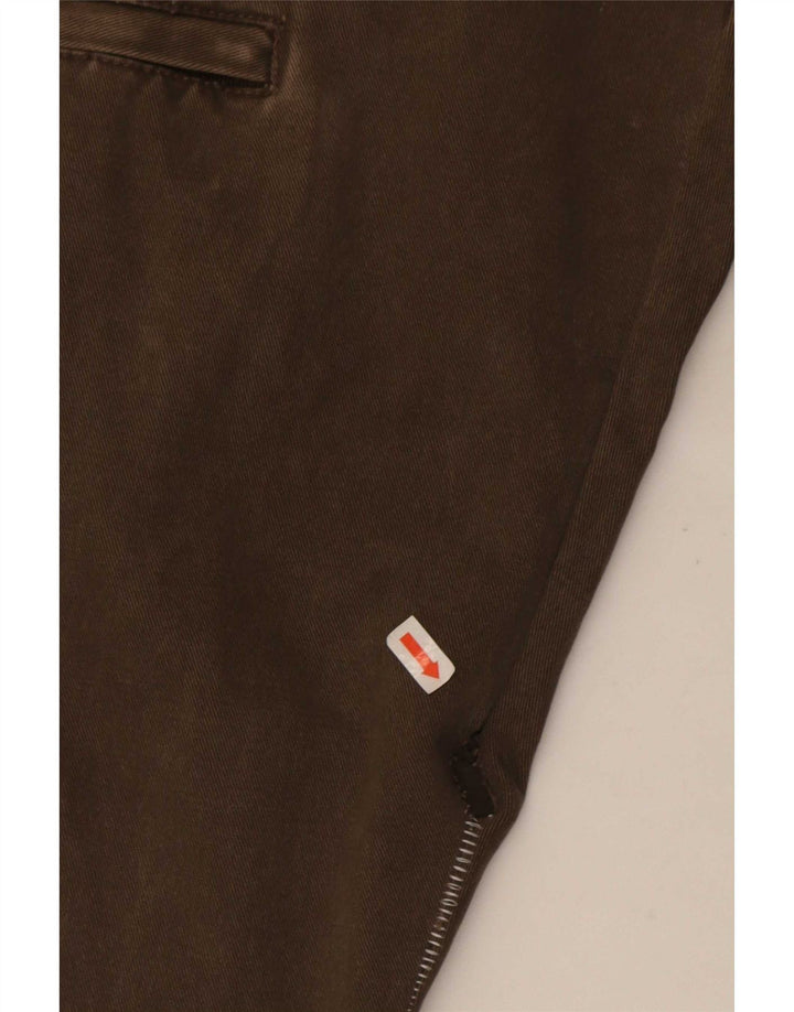 Bromfield Mens Straight Cargo Trousers IT 48 Medium W30 L27 Brown Cotton