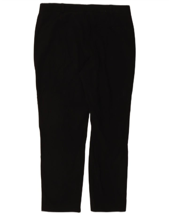 Marks & Spencer Womens Crop Suit Trousers UK 12 Medium W30 L25 Black