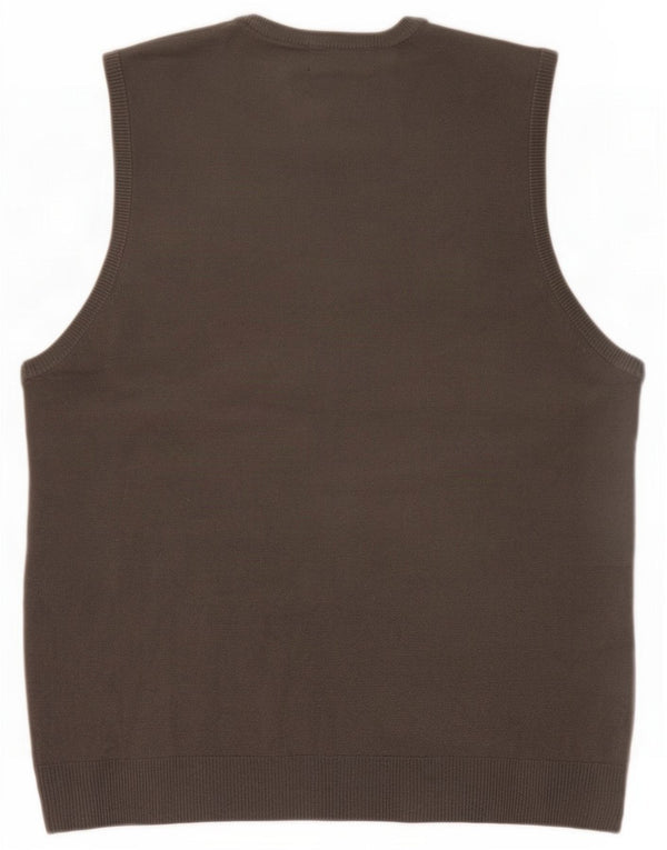 Marks & Spencer Herren Blue Harbour Vest Tank Top Mittelgraues Acryl