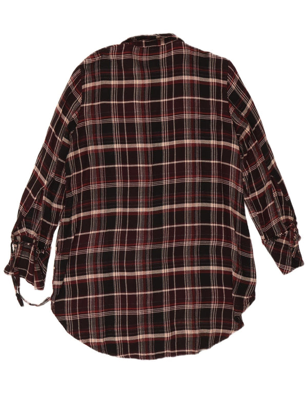 Next Rochie cămașă pentru femei UK 18 XL Red Check Viscose