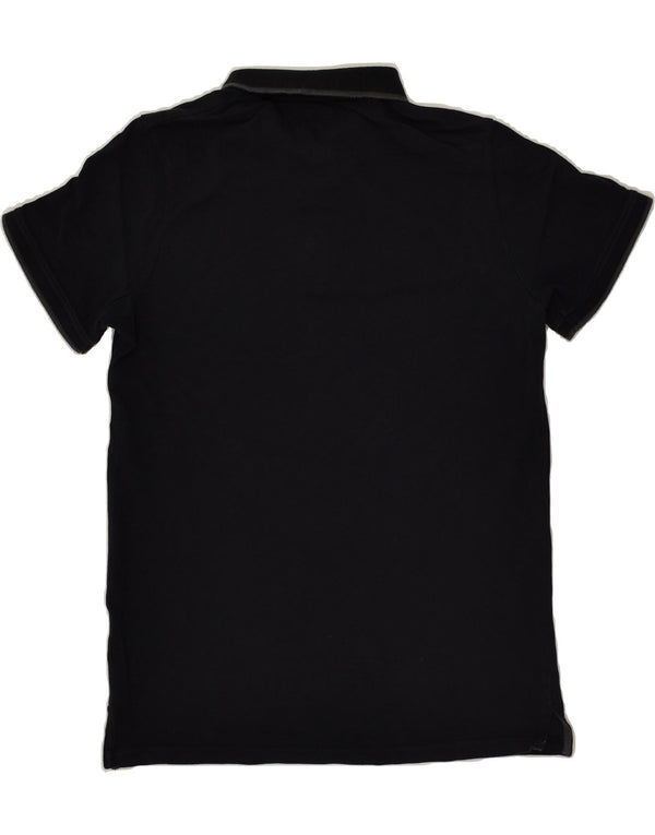 MOUNTAIN WAREHOUSE Polo para hombre pequeño de algodón negro