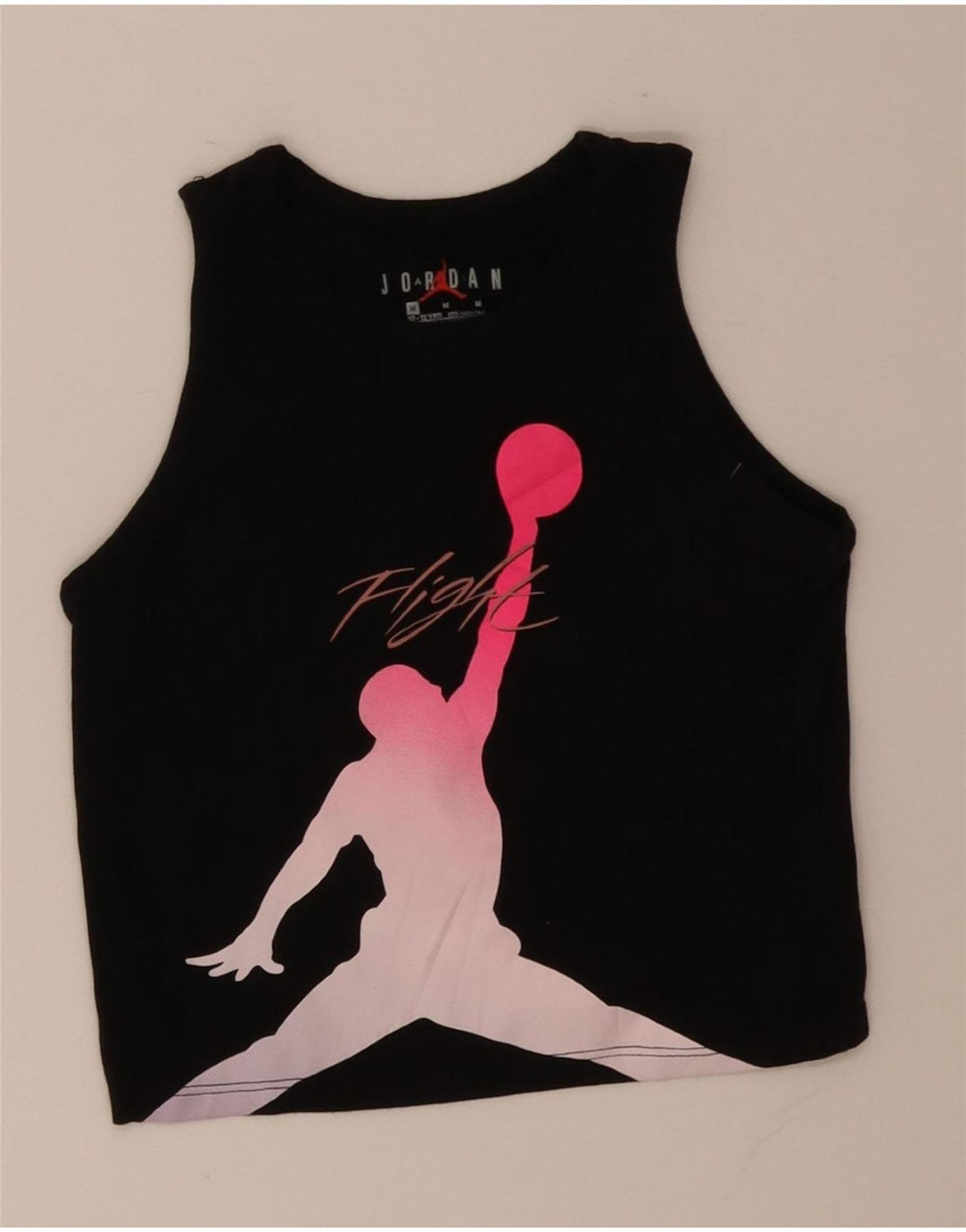 NIKE Girls Crop Graphic Vest Top 10-11 Years Medium Black