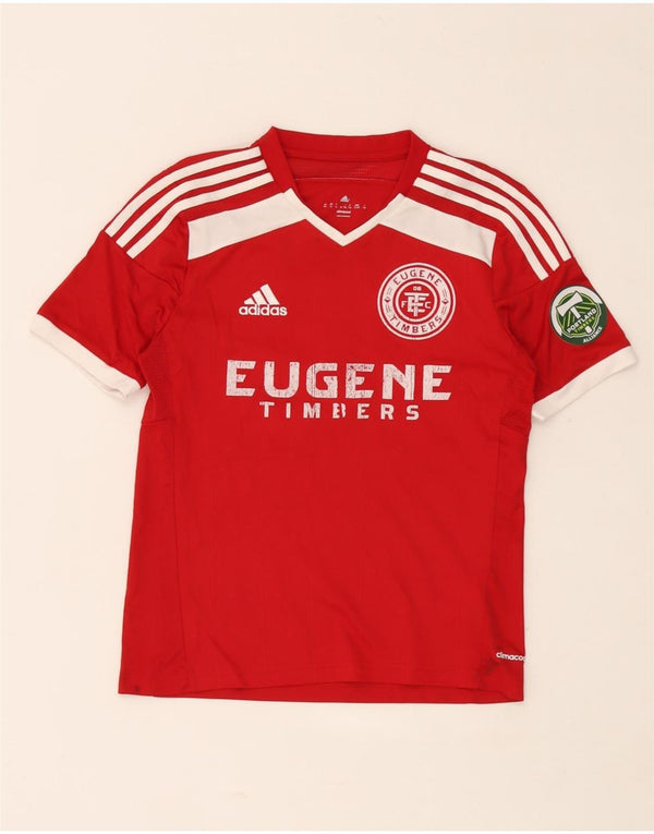 Adidas Jungen Grafik T-Shirt Top 13-14 Jahre XL Rot Polyester