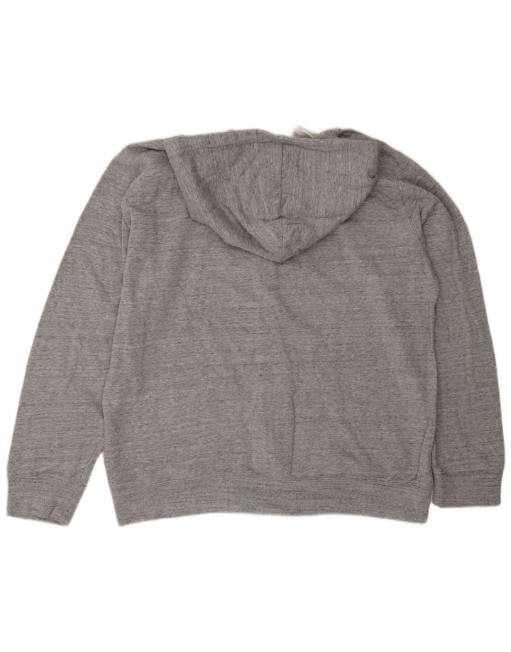 Celio Mens Zip Hoodie Sweater 2XL Grey Flecked Cotton