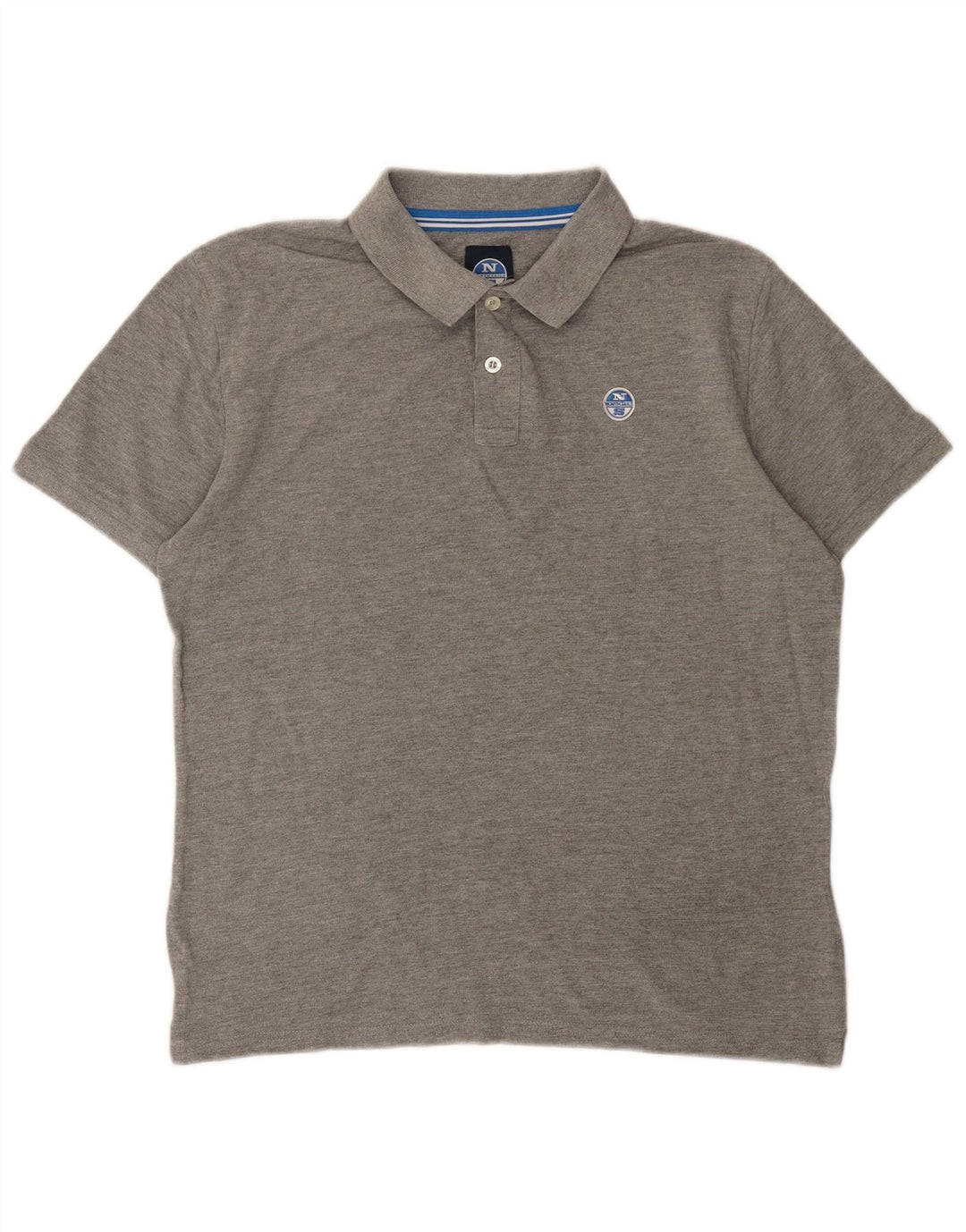 North Sails Mens Polo Shirt Medium Grey Cotton