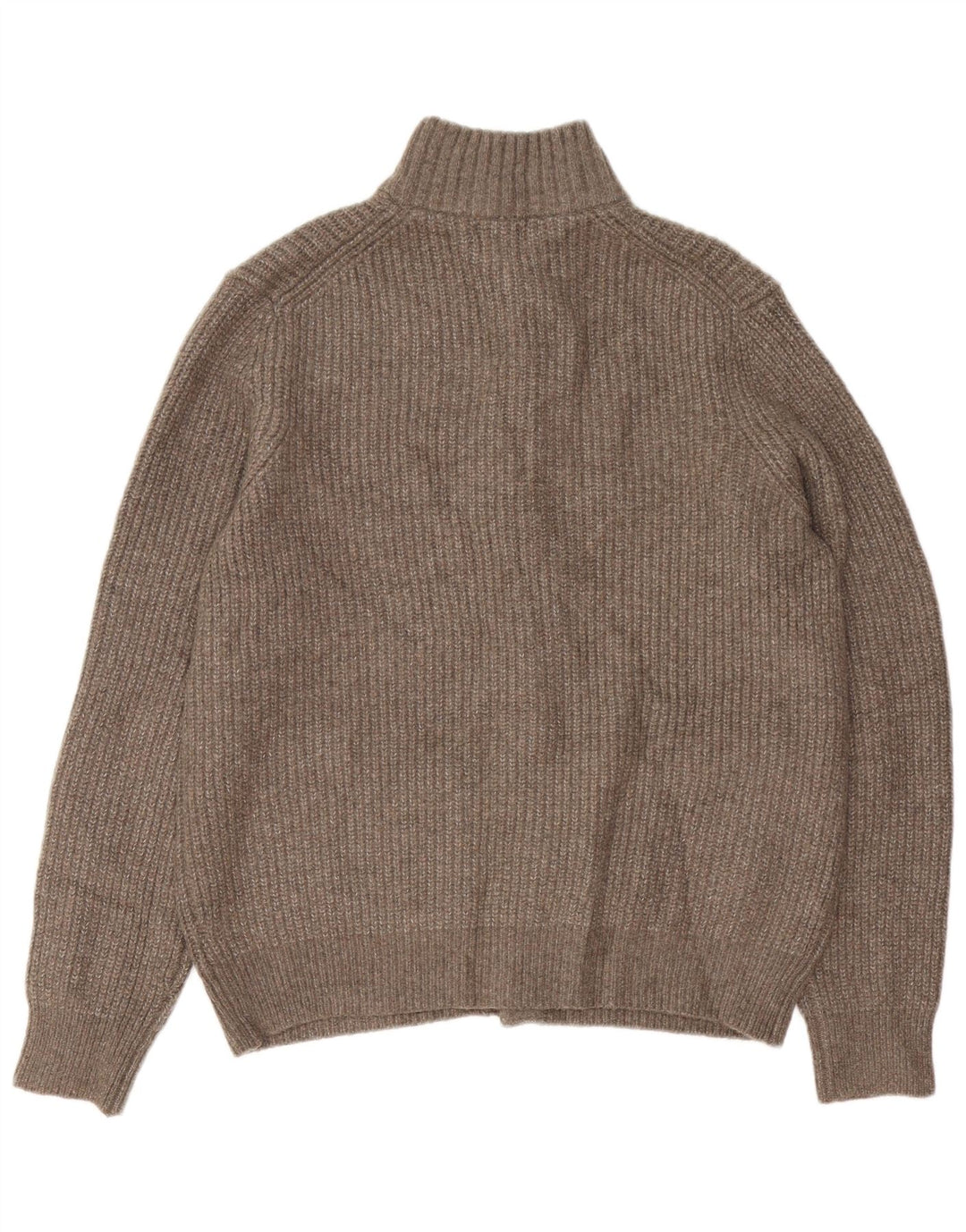 Marks & Spencer Herren-Strickjacke, groß, braun gesprenkelte Wolle