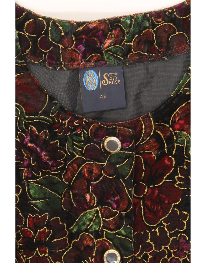 YOUR SIXTH SENSE Womens Longline Blazer Jacket EU 46 XL Multicoloured Vintage Your Sixth Sense and Second-Hand Your Sixth Sense from Messina Hembry 
