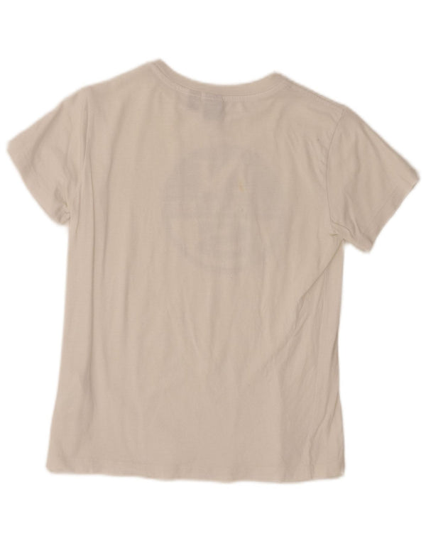 Γραφικό T-Shirt North Sails Boys Top 9-10 ετών Λευκό βαμβακερό