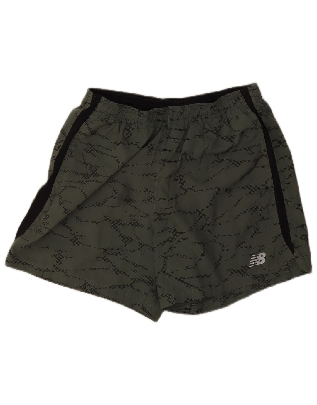 New Balance Mens Sport Shorts Medium Khaki Camouflage Polyester