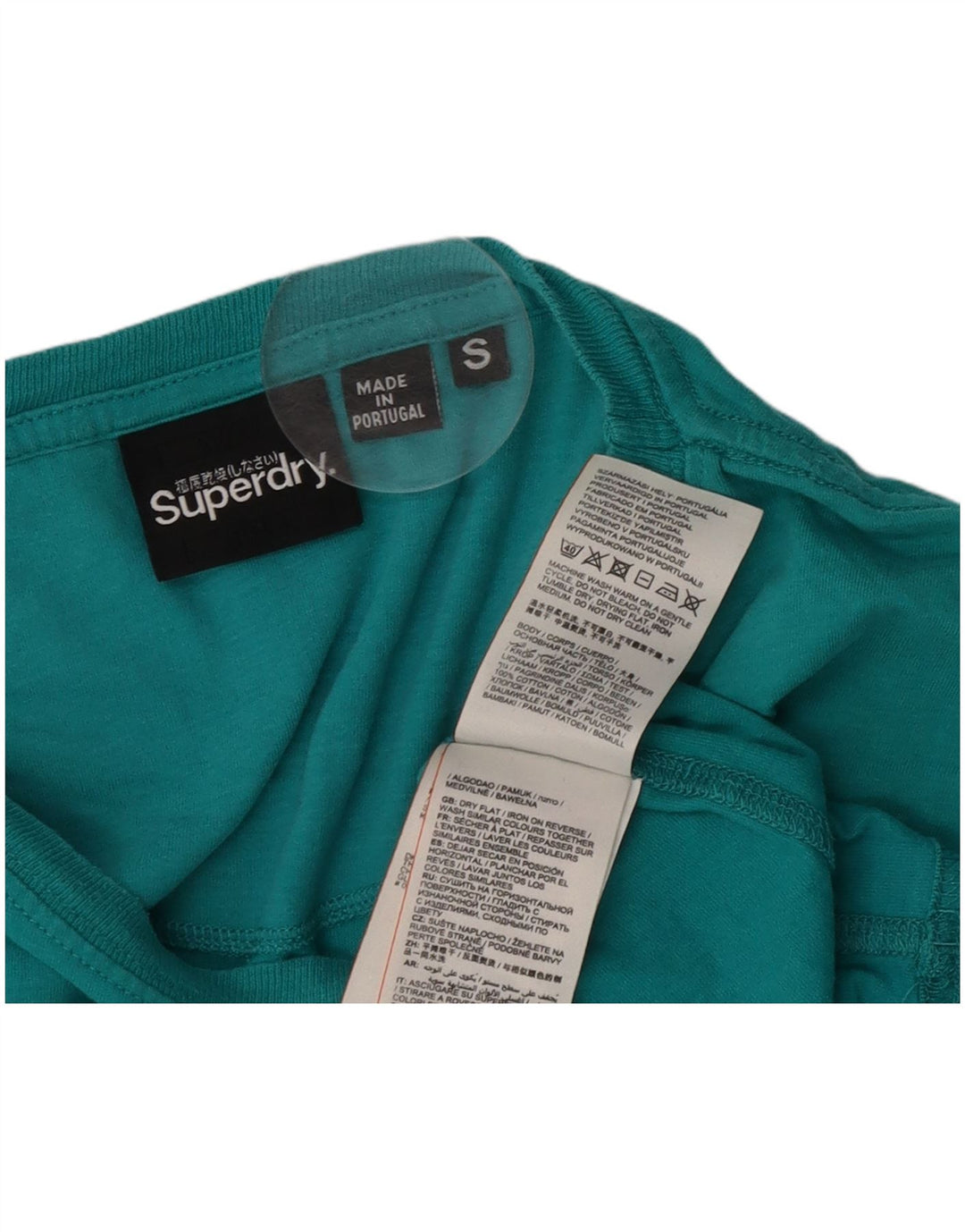 Superdry Mens Graphic T-Shirt Top Small Green Cotton