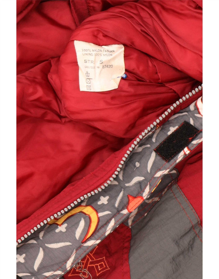 X-Cape Womens Ski Jumpsuit UK 10 Small Red Geometric Nylon