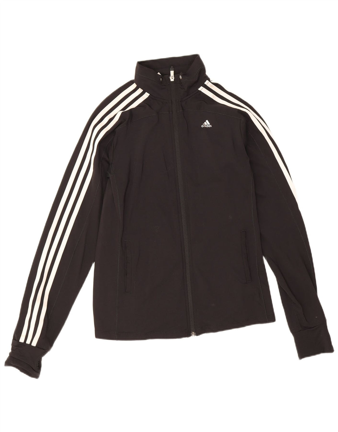 Adidas Womens Climacool Tracksuit Top Jacket UK 8/10 Small Black Nylon