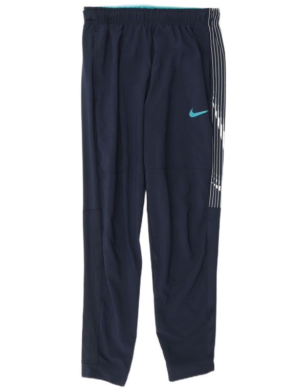 Nike Mens Graphic Tracksuit Trousers Joggers Medium Navy Blue Polyester