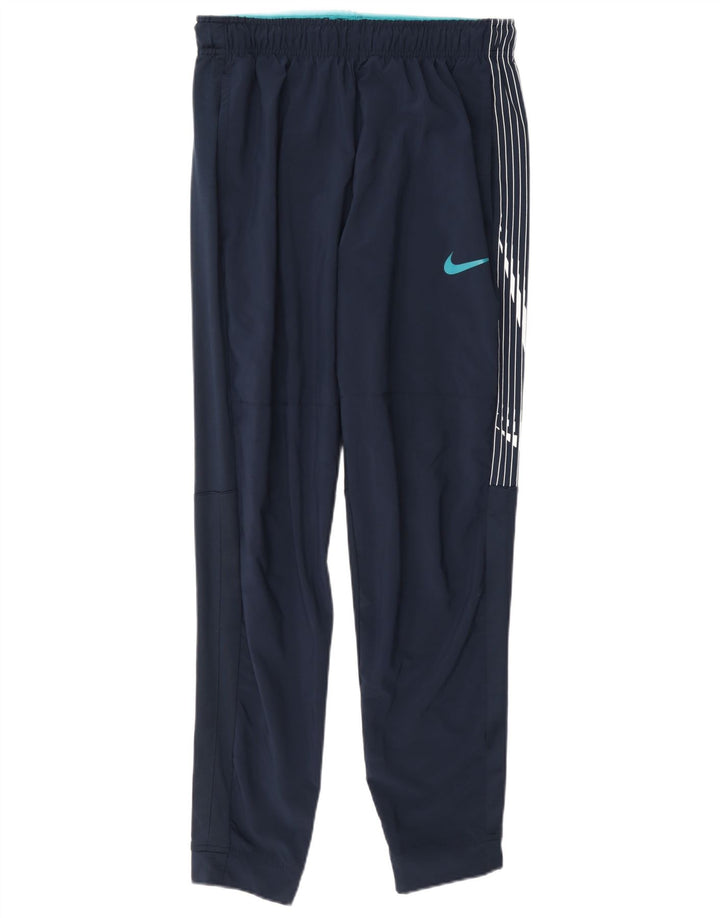 Nike Mens Graphic Tracksuit Trousers Joggers Medium Navy Blue Polyester