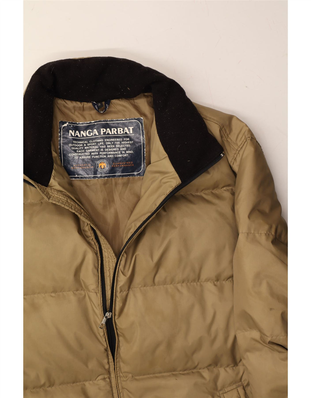 NANGAPARBAT Mens Padded Jacket IT 58 4XL Beige Polyester